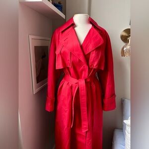 Stylish Red Trench Coat